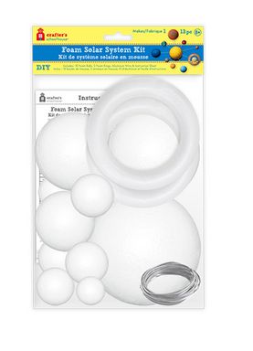 Crafter&#39;s Schoolhouse Polyfoam DIY Solar System Kit 13pc