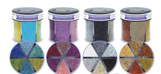 CraftMedley Assorted Colour Glitter Jar Dial A Glitter