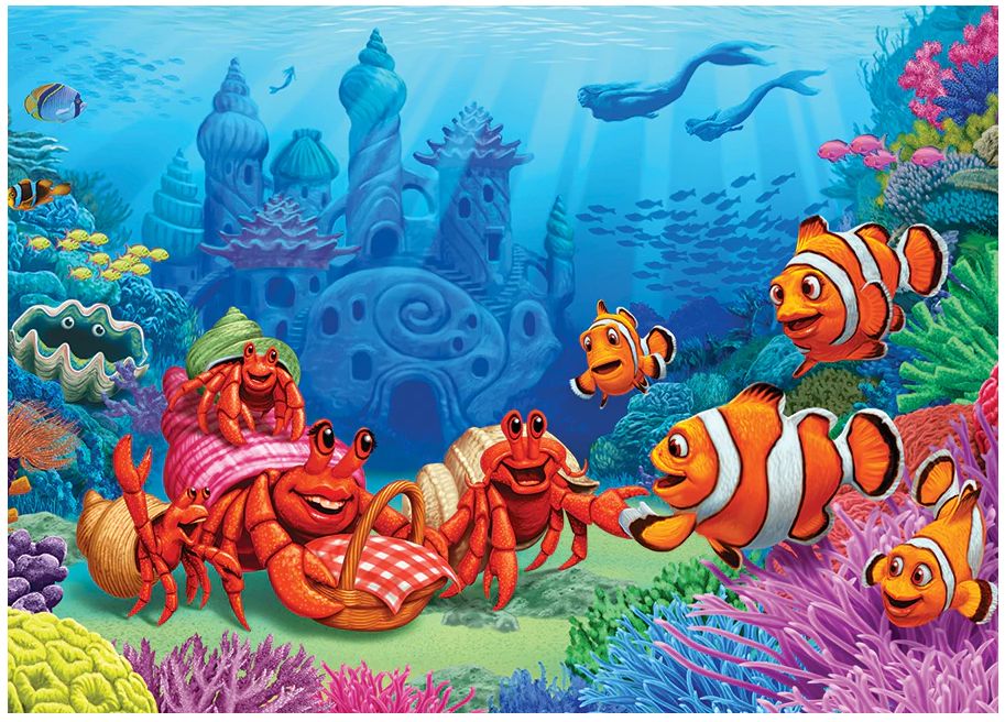 Cobble Hill Clownfish Gathering 35 piece Tray Puzzle