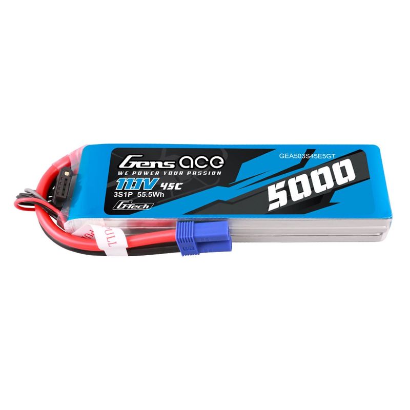 GENS ACE G-Tech 11.1V 5000mAh 45C 3S1P EC5 Plug