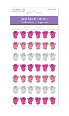 Forever In Time 3D Sticker Baby Feet Pink