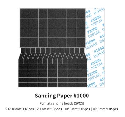 DSPIAE Sanding Paper for Flat Reciprocating Sanding Head #1000