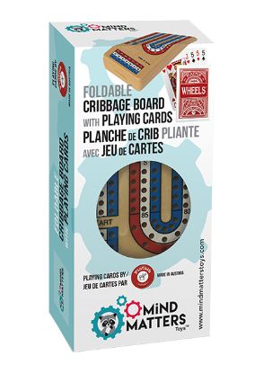 Foldable Cribbage Board with Playing Cards