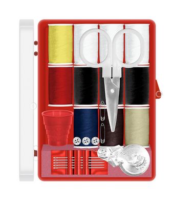 Needle Crafter Needlecrafters Sewing Kit Compact in Travel Case 25pc