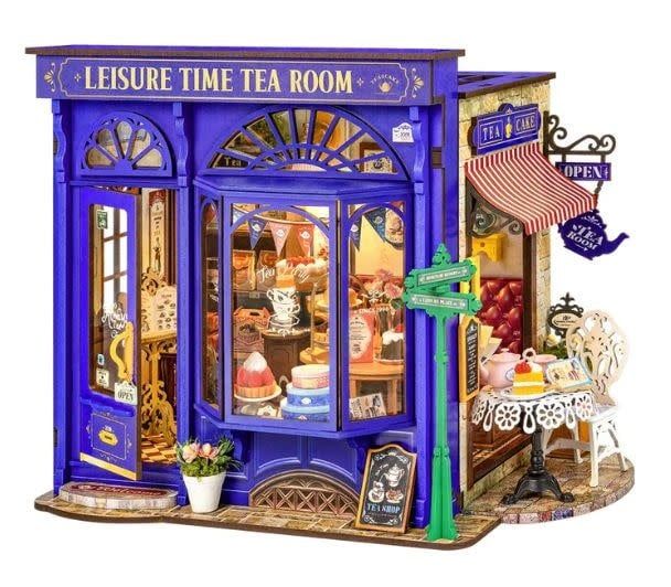 Robotime Leisure Time Tea Room DIY Miniature House Kit