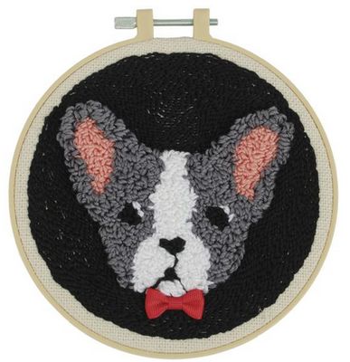 Fabric Editions Needle Creations Needle Punch 6in Bulldog Kit