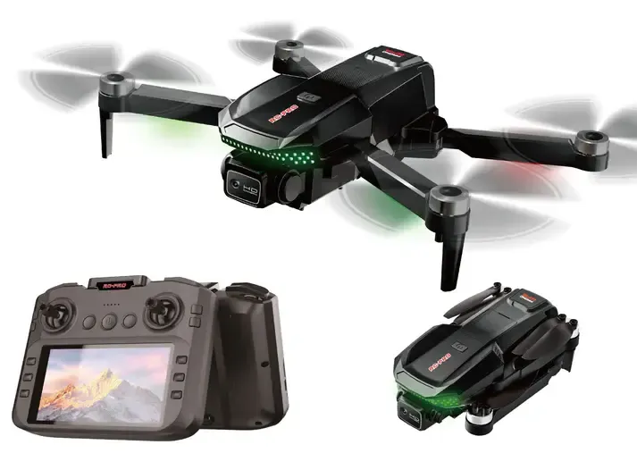 RC Pro Brushless HD Camera Drone with GPS and built in screen