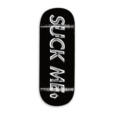 Slushcult Fingerboard Deck Chrome Suck Me 34mm