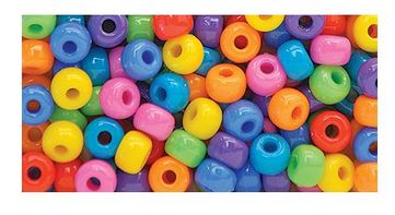 Beadery 11x8mm Pony Beads Circus of Multi-colour 200pc