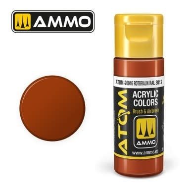 Ammo of MIG ATOM COLOR Rotbraun RAL 8012 20ml