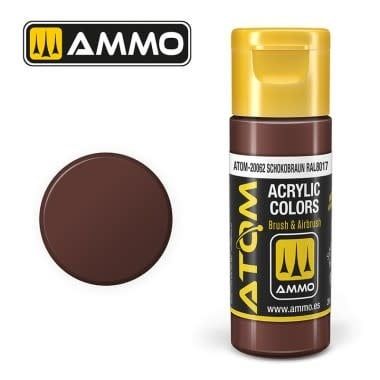 Ammo of MIG ATOM COLOR Schokobraun RAL 8017 20ml