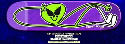 Blast Skates 8.50 Alien Pro Square Tail Deck
