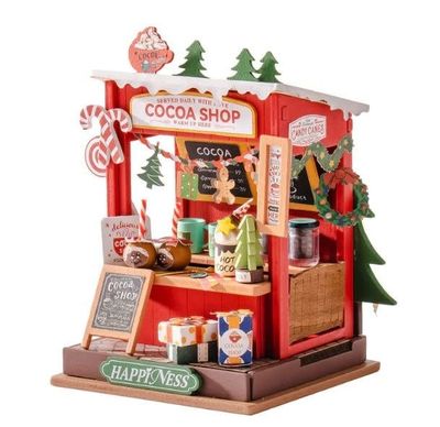 Robotime Rolife Cocoa Shop DIY Miniature Doll House Kit