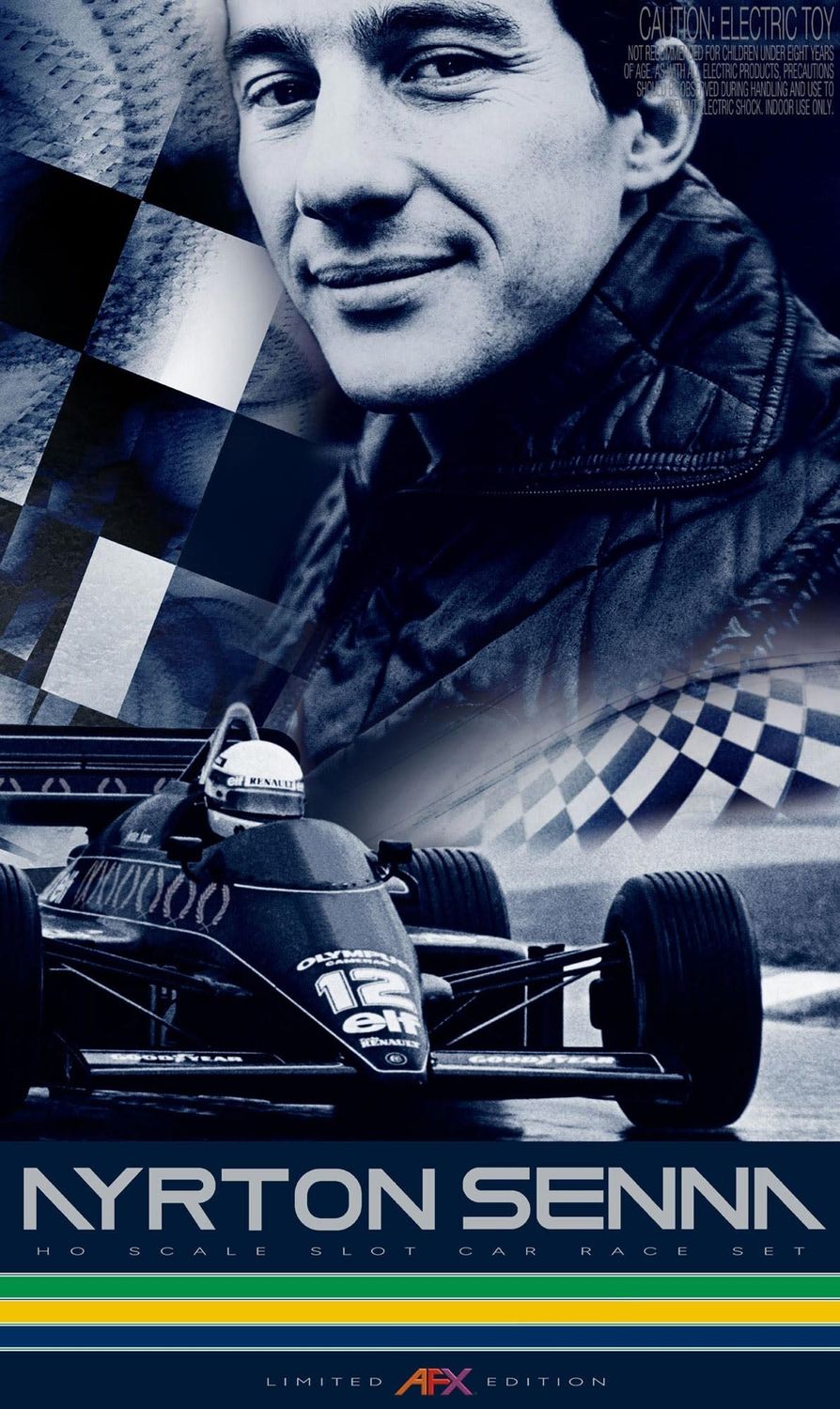 AFX Limited Edition Ayrton Senna Race Set HO Slot Car Set