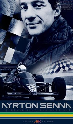 AFX Limited Edition Ayrton Senna Race Set HO Slot Car Set