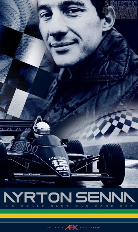 AFX Limited Edition Ayrton Senna Race Set HO Slot Car Set