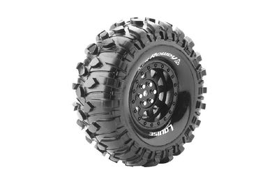 Louise CR-Rowdy 1.9" 1/10 Crawler (Super Soft Compound) 12mm Hex on Black Wheels (2)