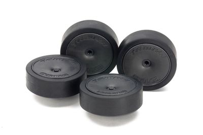 Tamiya JR 31mm Tires/Carbon Wheels, Low Friction/Large Diameter/Low Profile