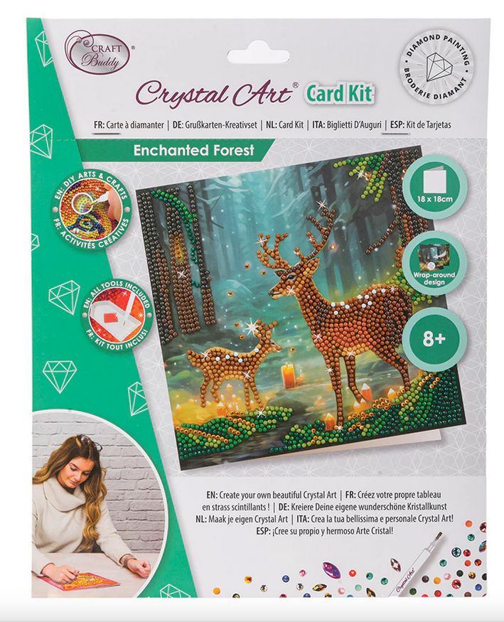 Craft Buddy Enchanted Forest Crystal Art Card Kit