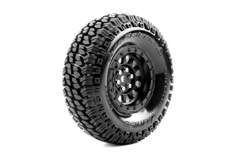 Louise CR-Griffin 1.9&quot; 1/10 Crawler Class 1 (Super Soft Compound) 12mm Hex on Black Wheels (2)