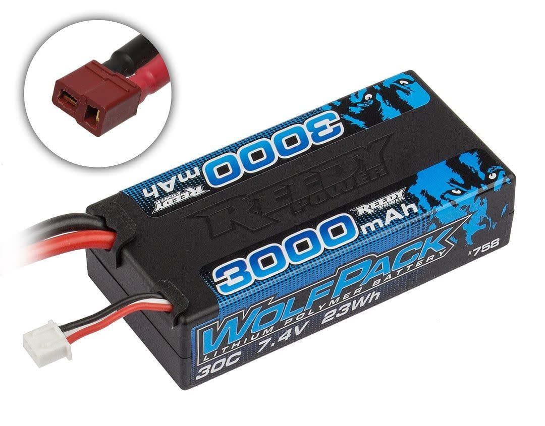 Associated Electrics 95.7x46.8x24.7mm Reedy Wolfpack 3000mAh 2S 30C 7.4V LiPo Shorty Deans HC