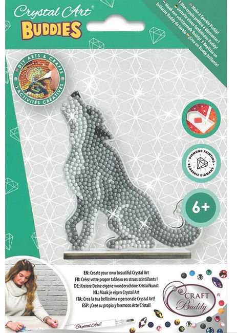 Craft Buddy Wolf Single Crystal Art