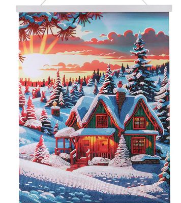 Craft Buddy Winter Sunset Crystal Art Scroll Kit