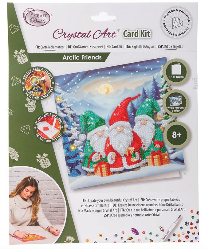 Craft Buddy Arctic Friends Crystal Art Card Kit