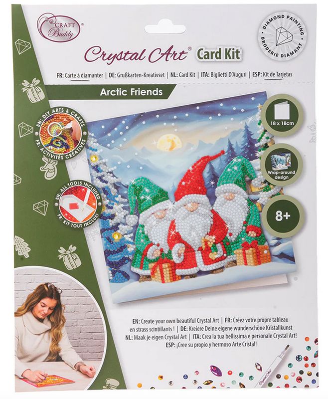 Craft Buddy Arctic Friends Crystal Art Card Kit