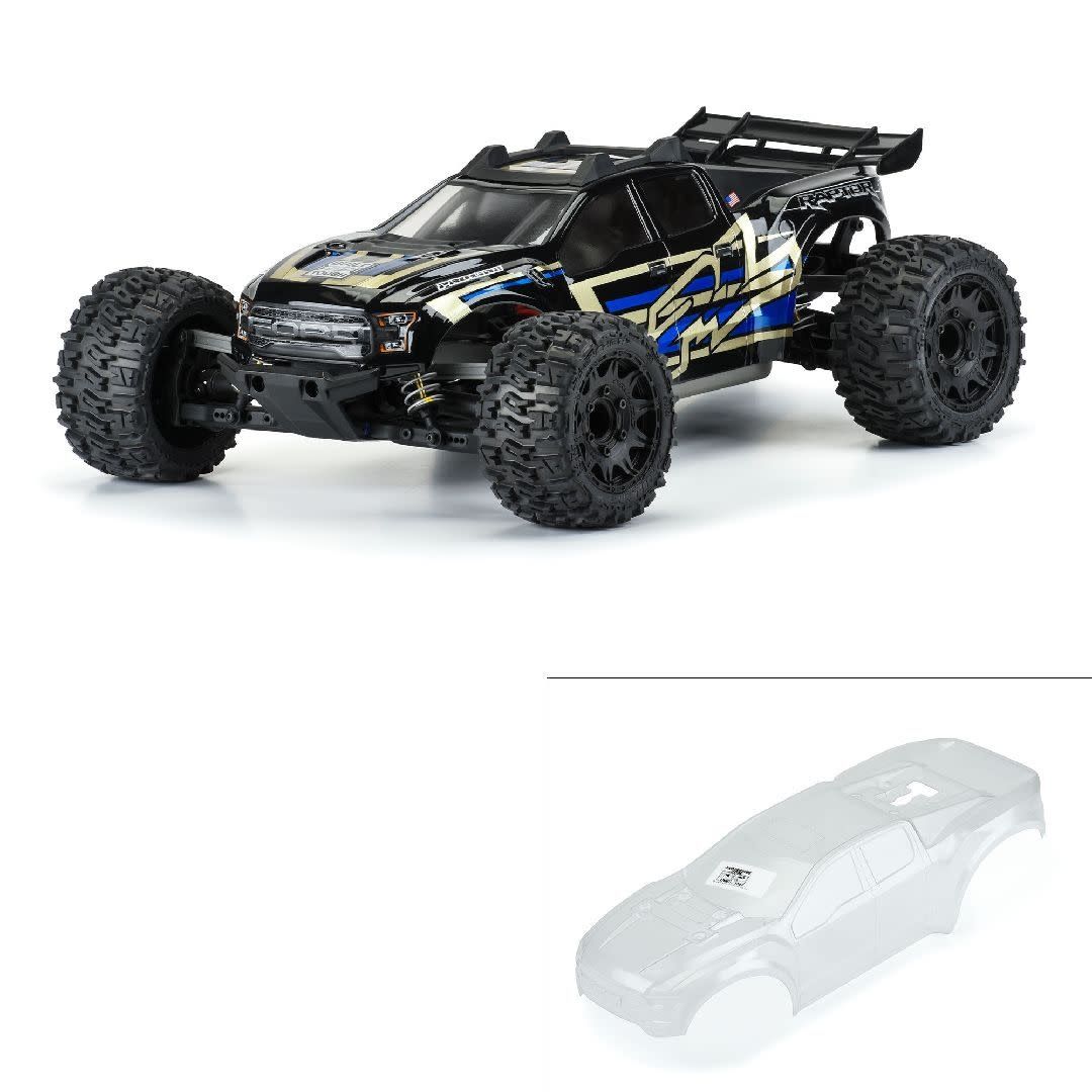 Pro Line Racing Rustler 4x4 Pre-Cut 2017 Ford F-150 Raptor Clear Body