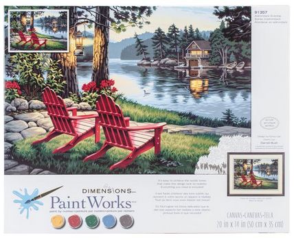 Paint Works Paint Works Paint By Number Kit 20&quot;X14&quot; Adirondack Evening
