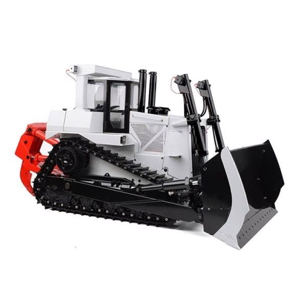 JD Models 1/14 FULL-METAL Hydraulic Bulldozer w lightkit, battery &amp; charger White