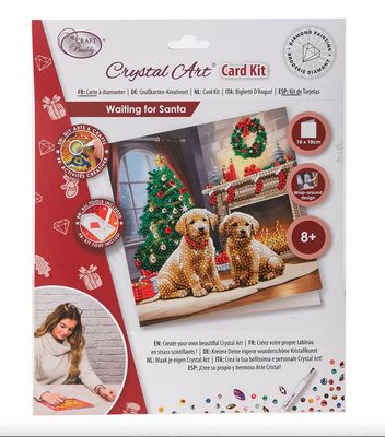 Craft Buddy Waiting for Santa Crystal Art Card Kit