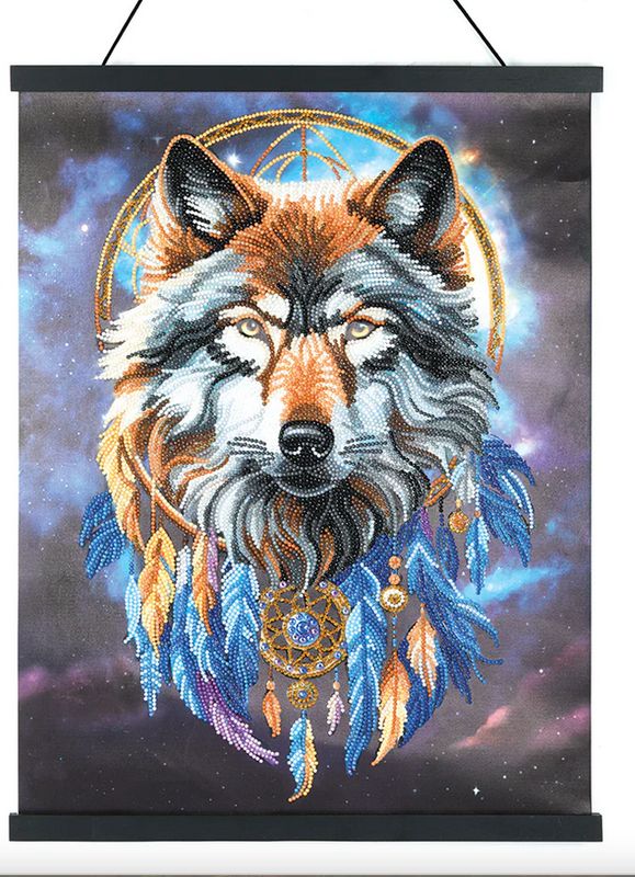 Craft Buddy Enchanted Wolf Crystal Art Scroll kit