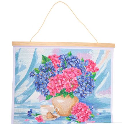 Craft Buddy Happy Hydrangeas Crystal Art Scroll Kit