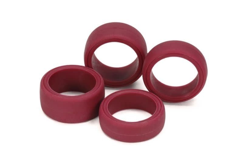 Tamiya JR Large Diameter Slick Tires, Low Friction, Maroon, 4pcs