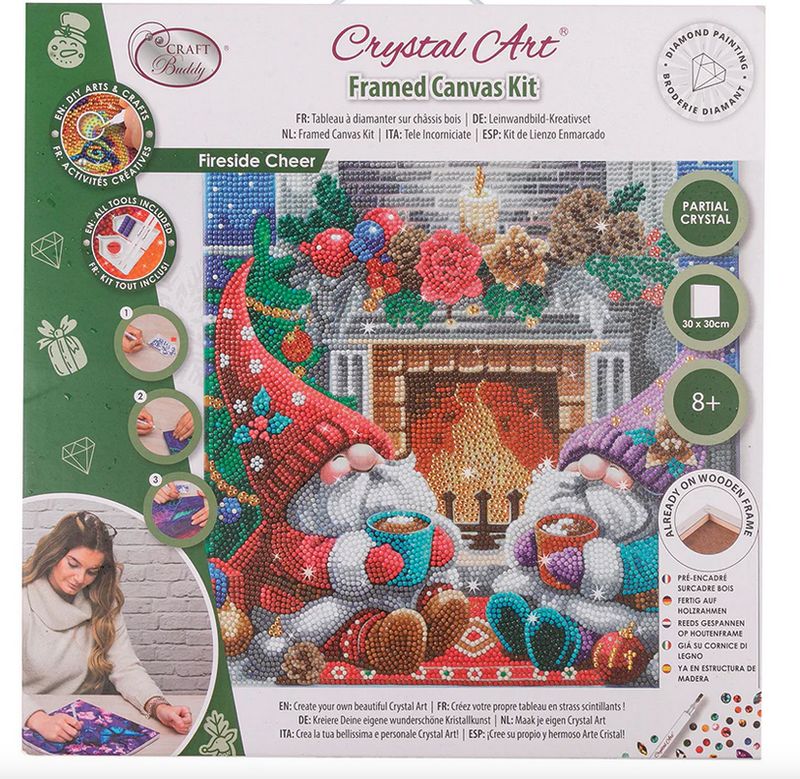 Craft Buddy Fireside Cheer Crystal Art Kit Framed Medium