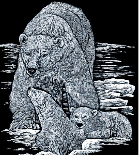 Royal &amp; Langnickel EGRVart Polar Bear and Cubs