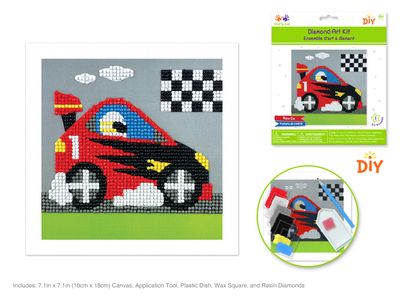 Krafty Kids Kit DIY Diamond Art Kit Racecar