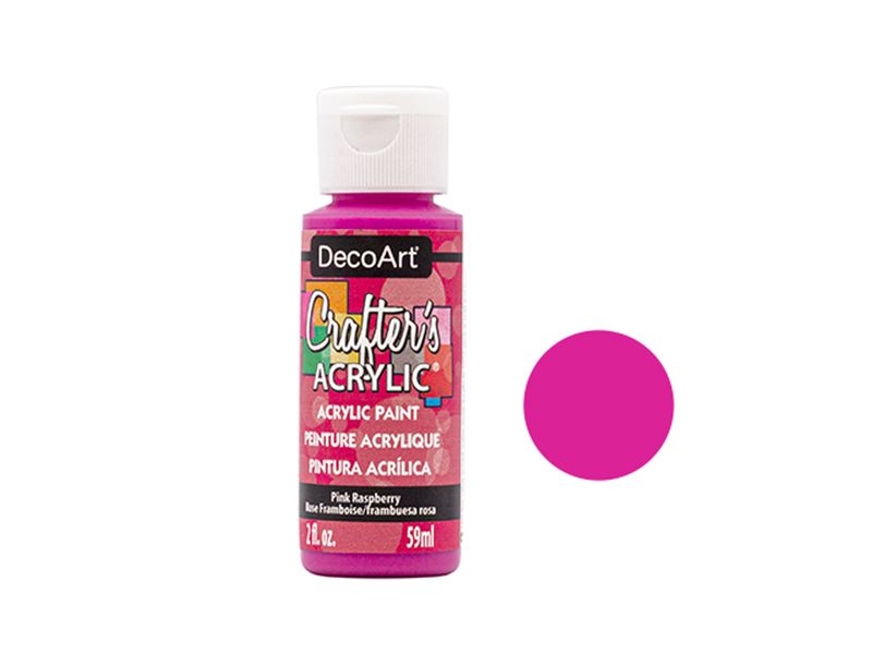 Crafters Acrylic Paint: 2oz Craft &amp; Hobby DCA01-DCA173 A173 Pink Raspberry