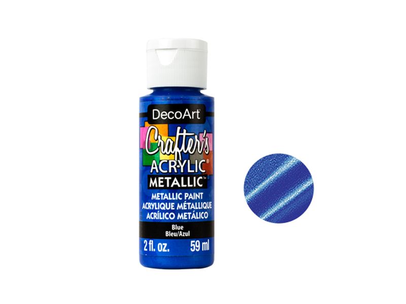 Crafters Acrylic Paint: 2oz Craft &amp; Hobby DCA01-DCA173 A167 Blue Metallic