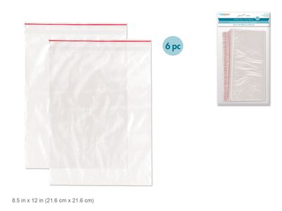 CraftMedley 8.5x12in Zipper Seal Polybags 6pc
