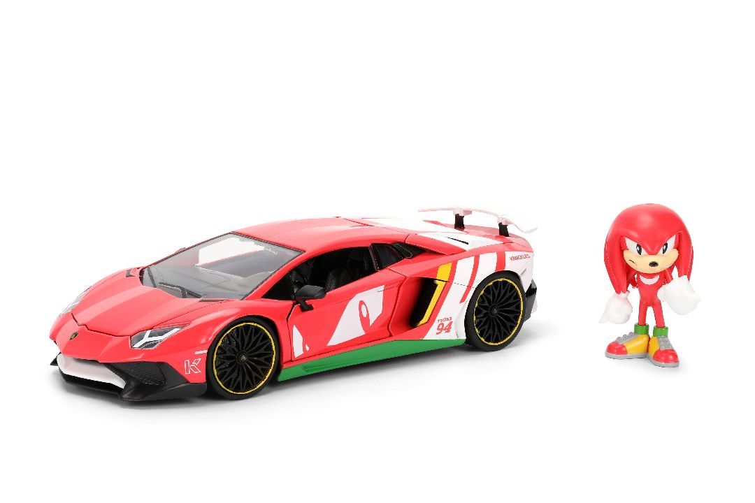Jada 1/24 Hollywood Rides Sonic Lambo Aventodor with Knuckles