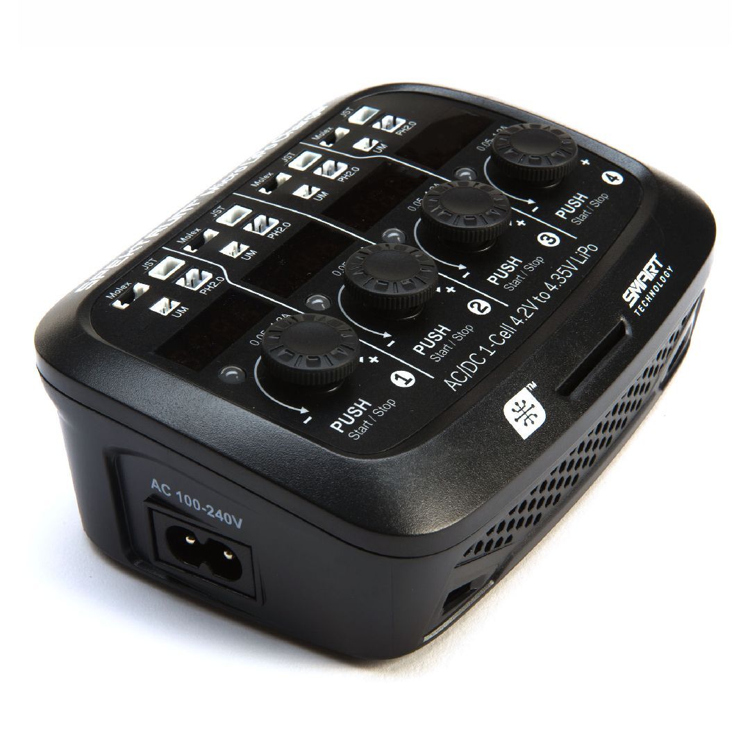 Spektrum S44 Micro 4 port AC/DC 1S LiPo Charger