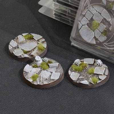Gamers Grass Battle Ready Bases 50mm Temple Round 3pc