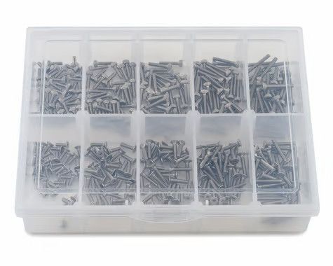 Samix Stainless Steel M2 Screw Set w/ Plastic Box (Silver)