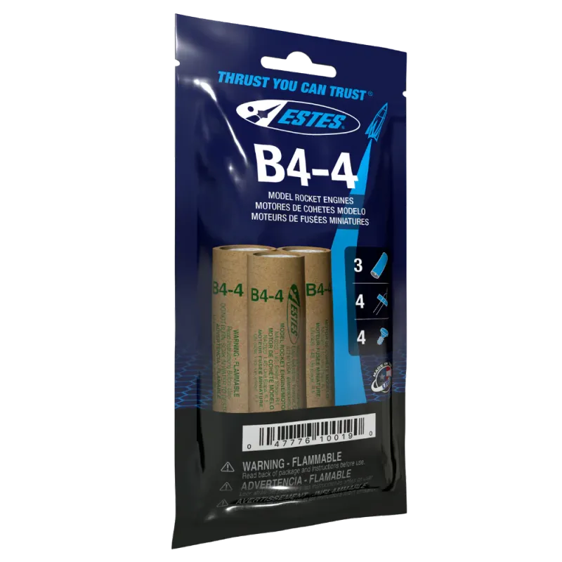 Estes B4-4 Model Rocket Engines (3) (BAG)