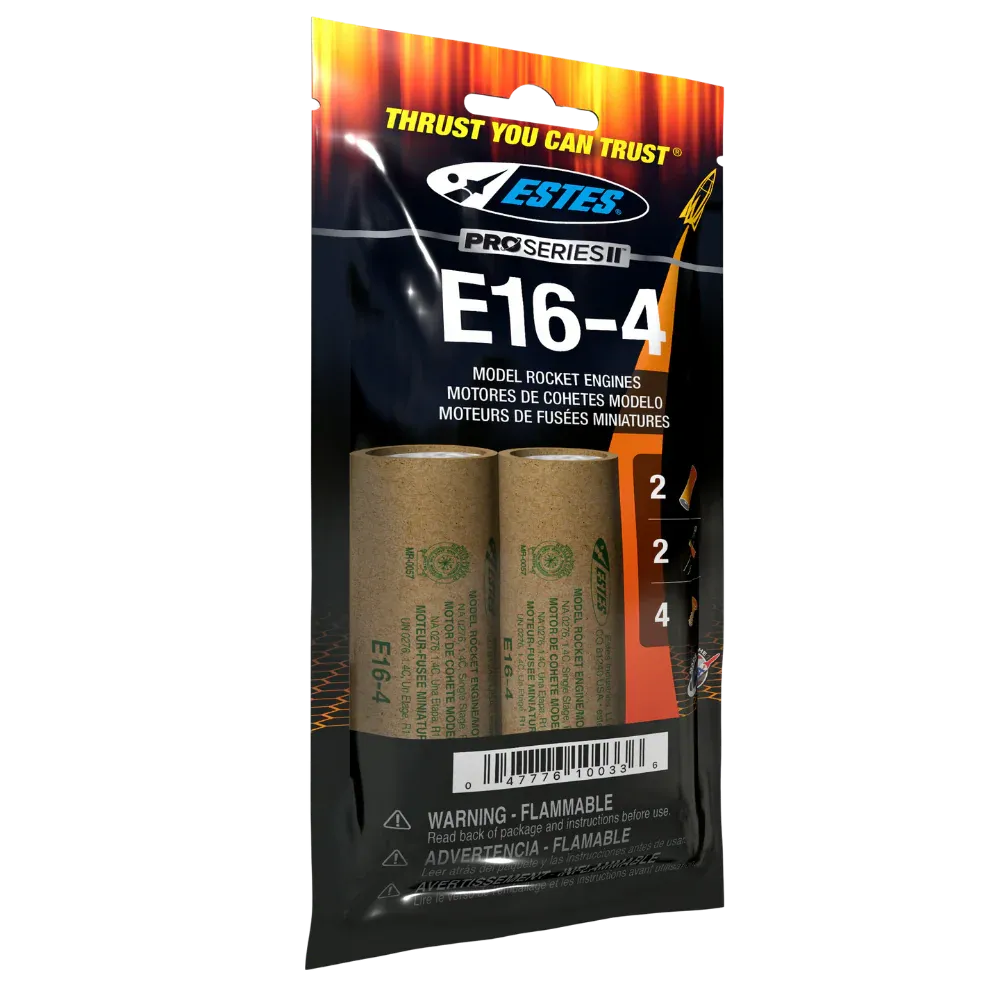 Estes E16-4 Model Rocket Engines (2) (BAG)