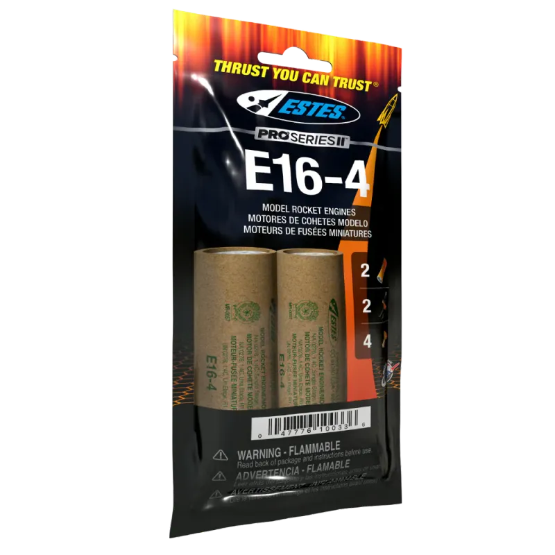 Estes E16-4 Model Rocket Engines (2) (BAG)