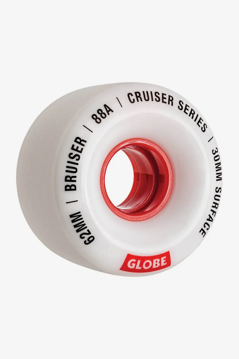 Globe Bruiser Cruiser Wheels 83A 62mm Red/White